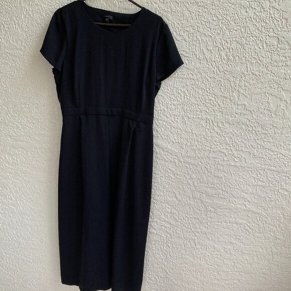 J. Crew Black Jumpsuit Sz 16 Wide Leg Sexy Stunning Back - Picture 1 of 7